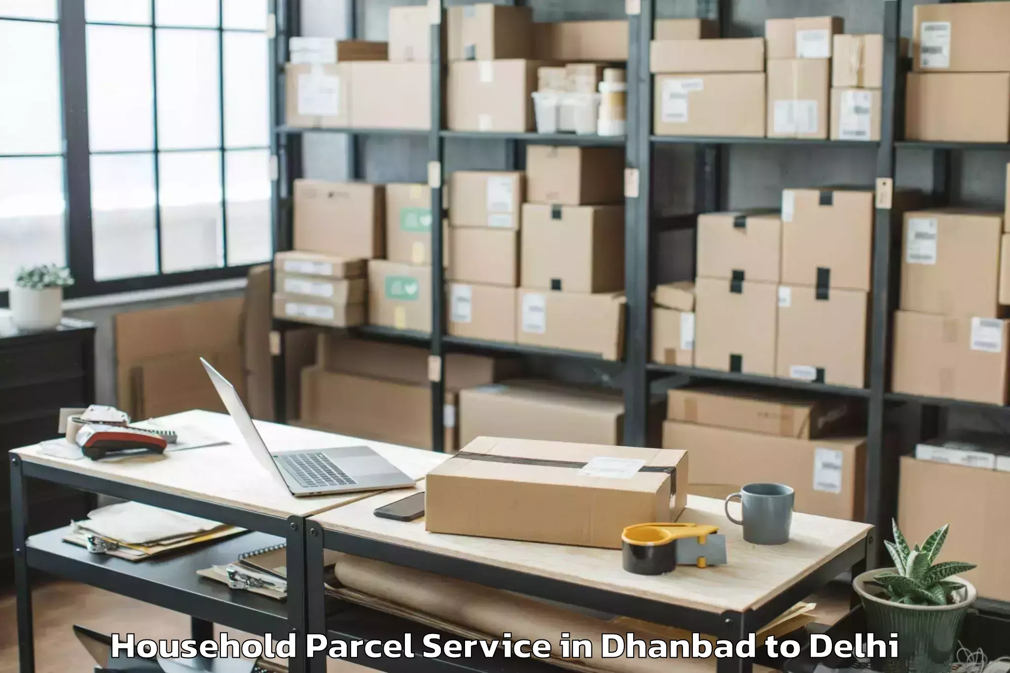 Trusted Dhanbad to Aggarwal City Mall Pitampura Household Parcel